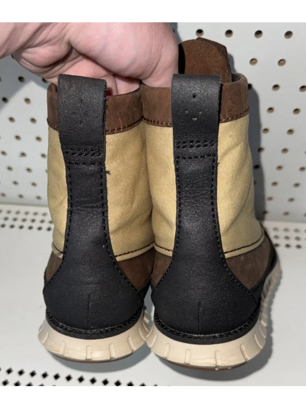 Cole Haan Zerogrand Tall Mens Leather Casual Chukka Boots Size 11 Brown Sequoia